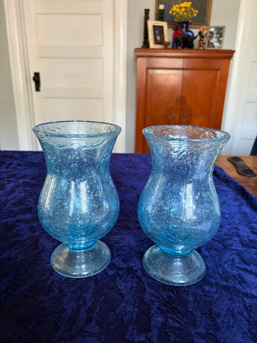 Vintage BIOT (France) Glass Candleholders